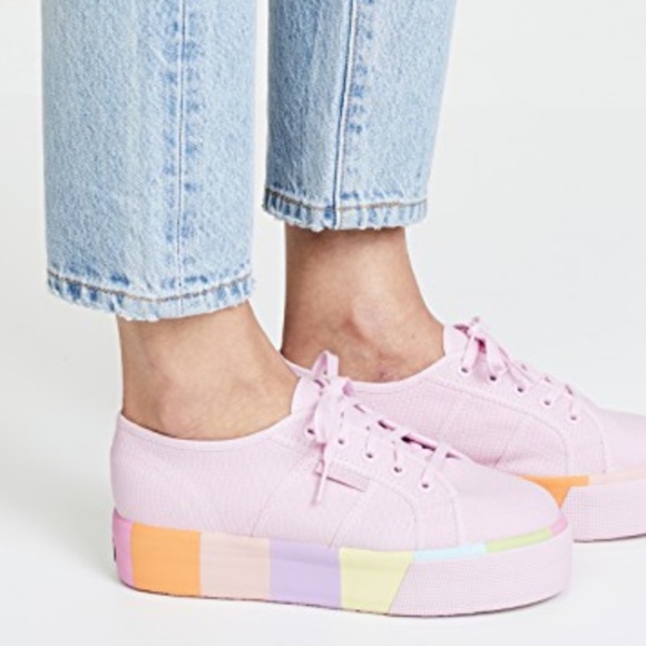 superga platform multicolor